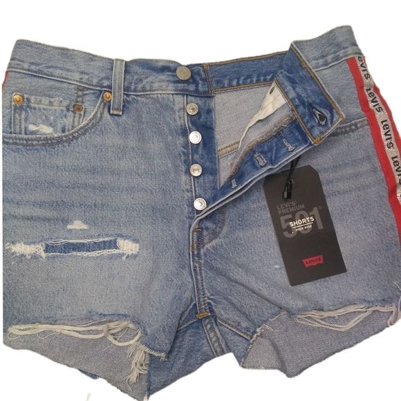 Levi's Pants - Levi's Cutoffs 502 Raw Hem Size 29 NEW